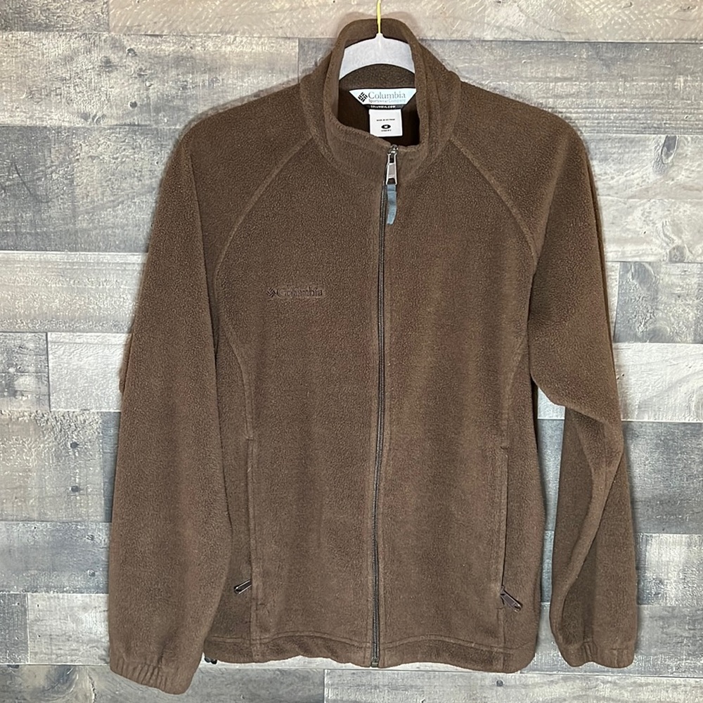 Brown Columbia Zip-Up Sweatshirt